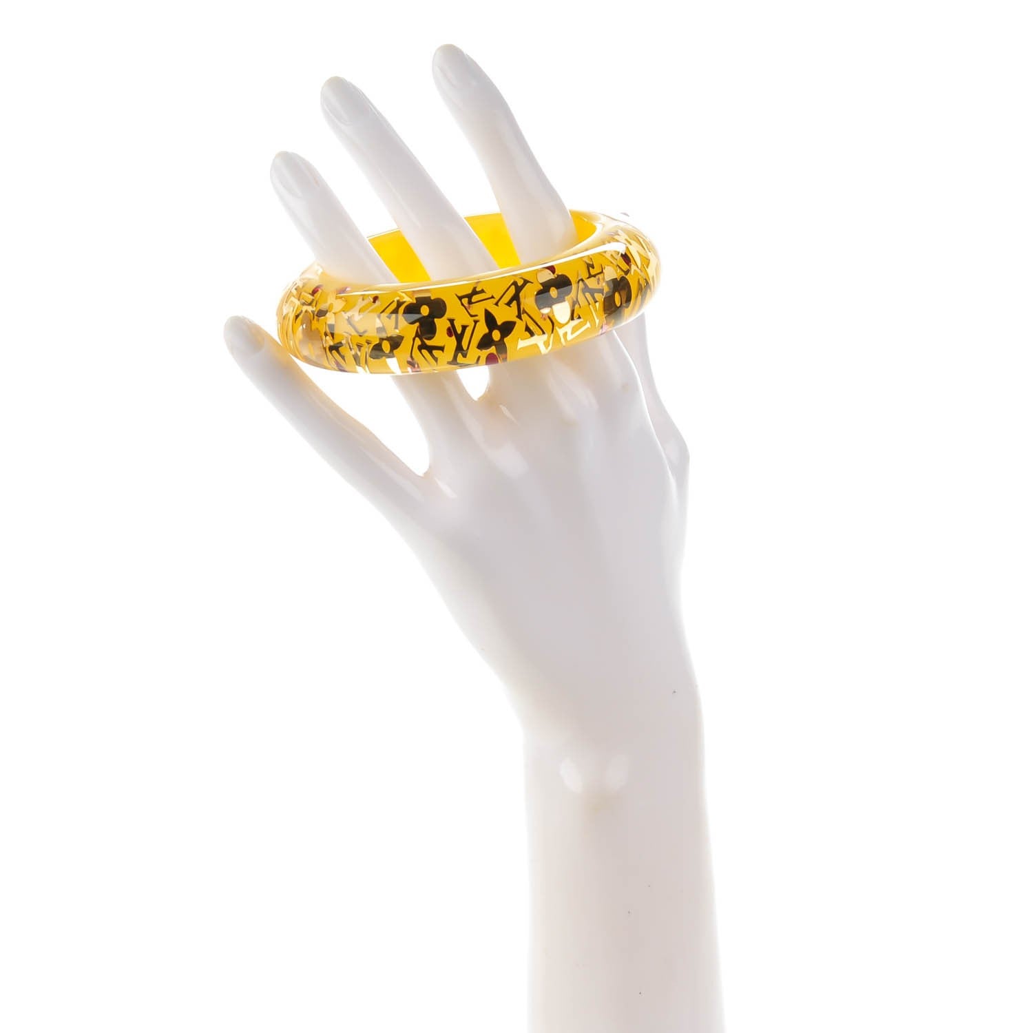 Louis Vuitton Resin Swarovski Medium Inclusion Bracelet GM Yellow 2 of 4