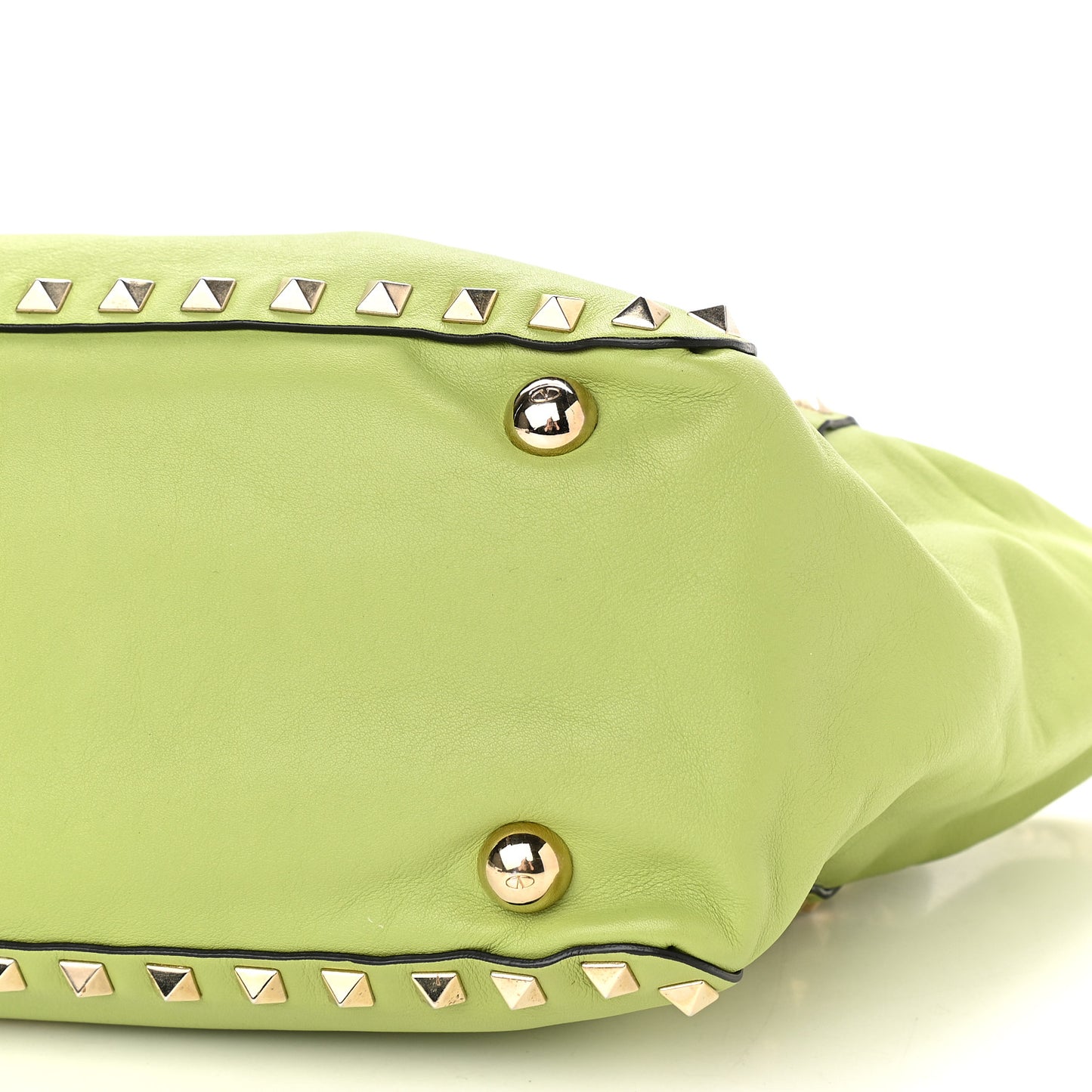 Vitello Small Rockstud Tote Apple
