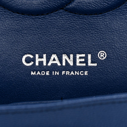 Chanel Caviar Quilted Medium Double Flap Blue 6 of 11