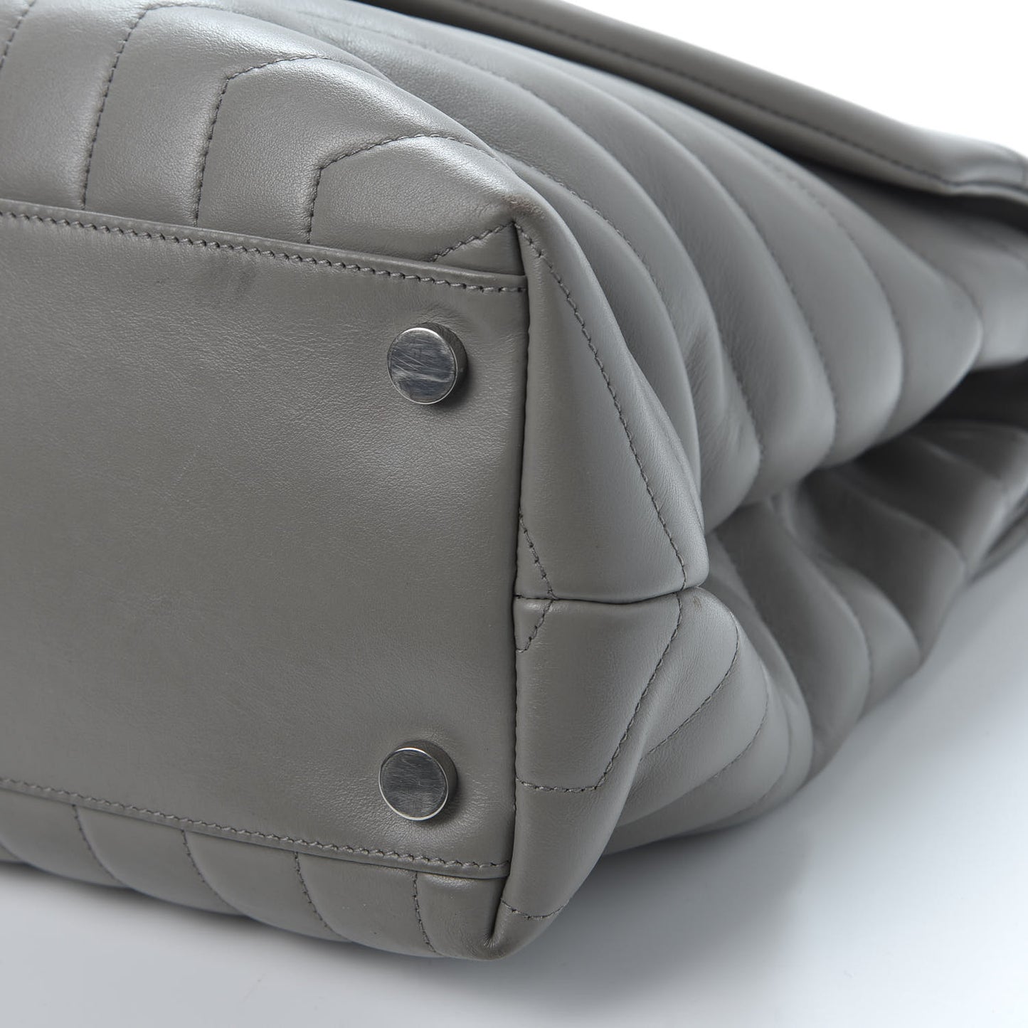 Calfskin Y Quilted Monogram Large Loulou Chain Satchel Earth