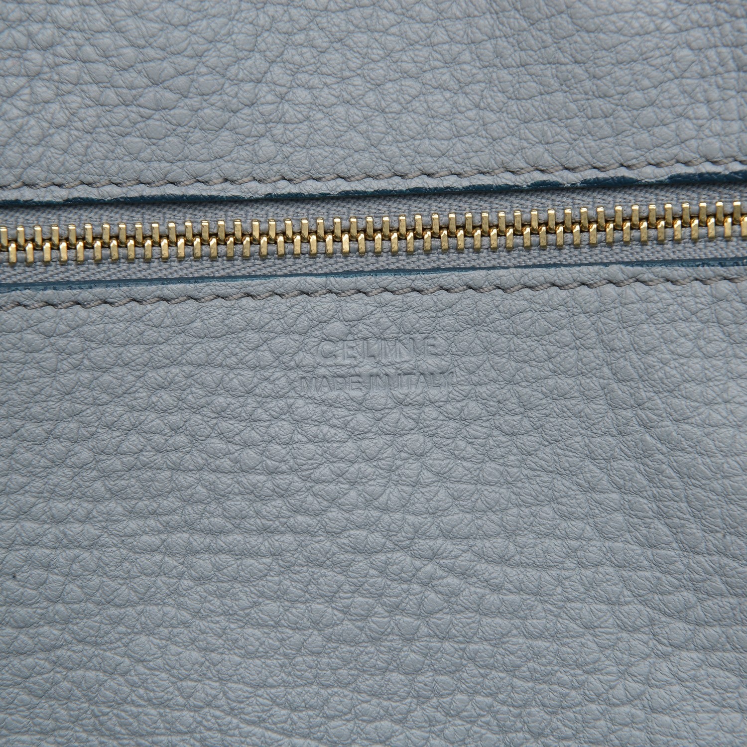 Celine Crisped Calfskin Small Tie Knot Tote Light Blue 7 of 8