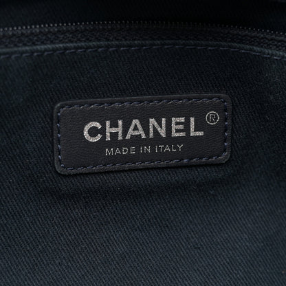 Chanel Denim Medium Deauville Tote Blue Orange 6 of 13