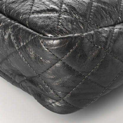 Chanel Metallic Aged Calfskin Quilted Large Reissue Camera Case Silver 10 of 10