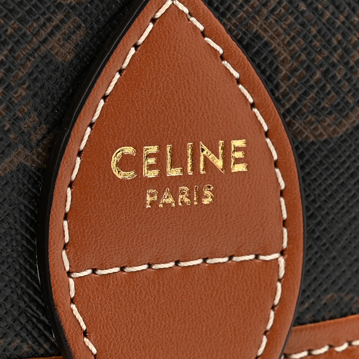 Triomphe Canvas Medium Folco Bag Tan
