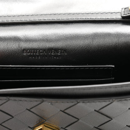 Bottega Veneta Nappa Intrecciato Andiamo Pouch On Chain Black Black 6 of 9