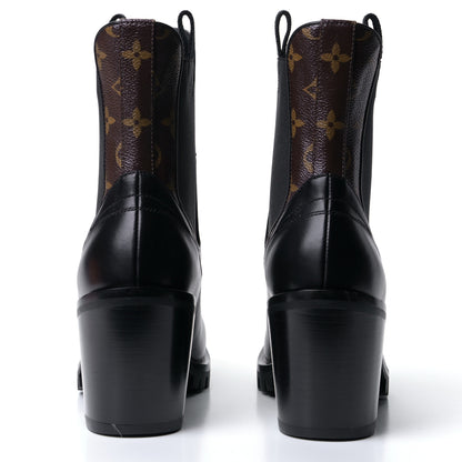 Louis Vuitton Patent Monogram Limitless Ankle Boots 40 Black 12 of 18