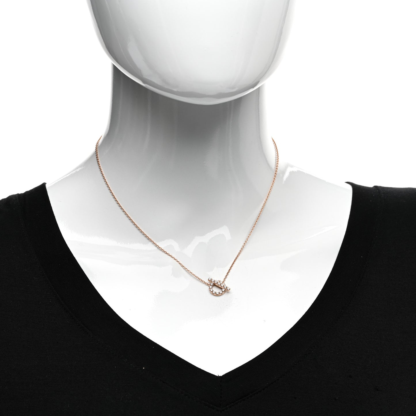 18K Rose Gold Diamond Finesse Pendant Necklace