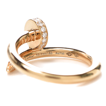 Cartier 18K Yellow Gold Diamond Juste Un Clou Ring 53 6.25 5 of 7