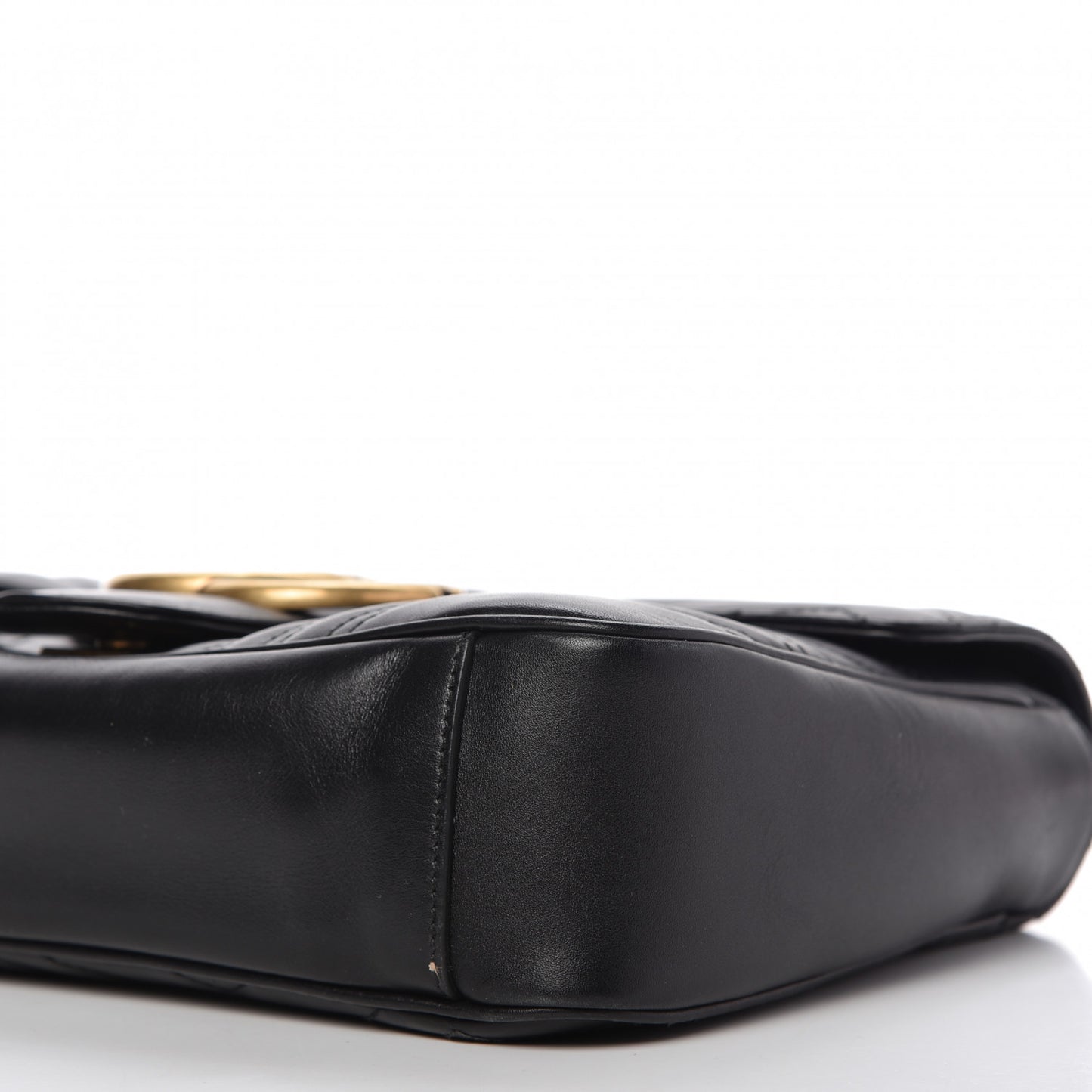 Calfskin Matelasse Medium GG Marmont Shoulder Bag Black