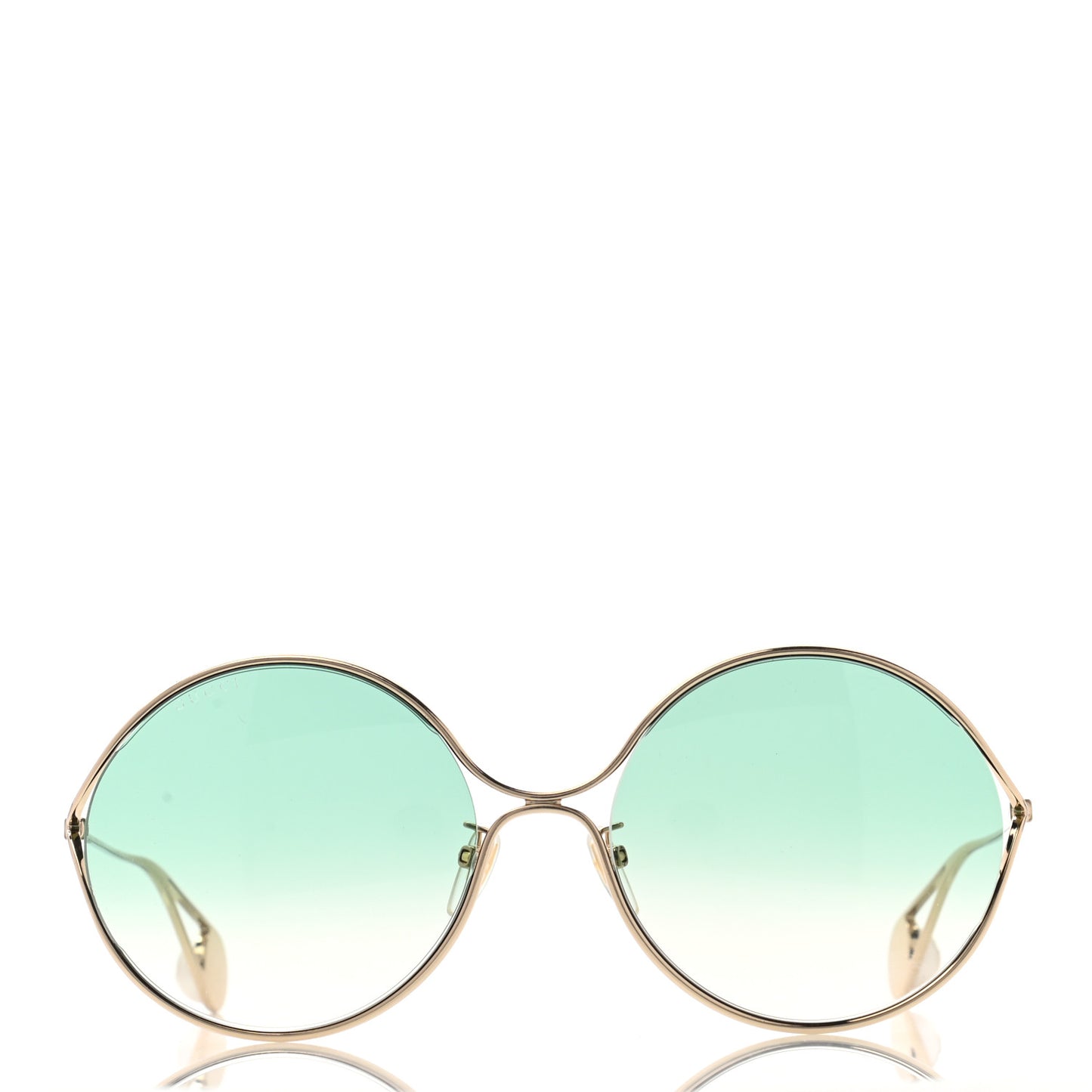 Round Pearl Tip Sunglasses GG0253SA Gold