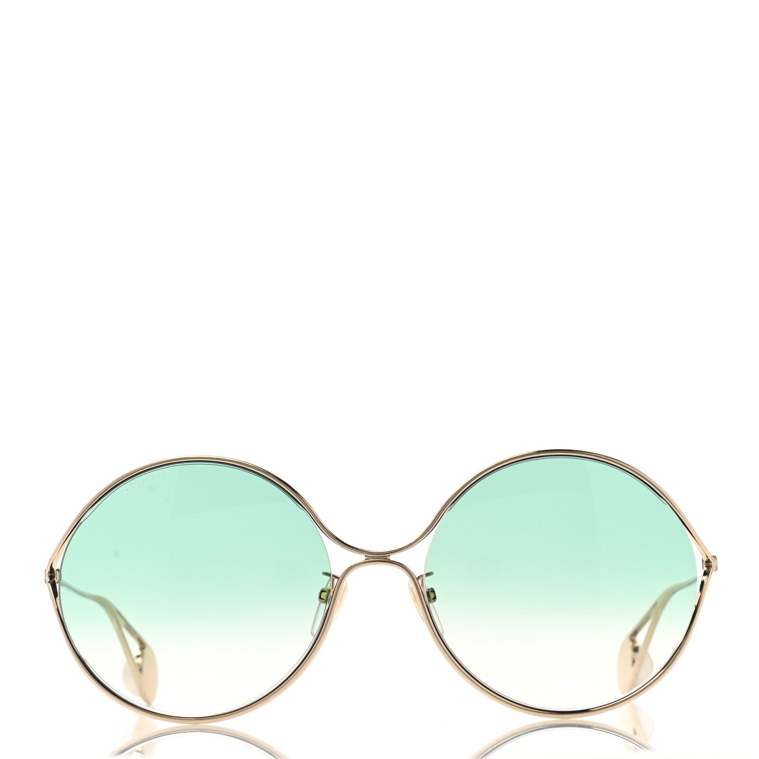 Gucci Round Pearl Tip Sunglasses GG0253SA Gold 2 of 9