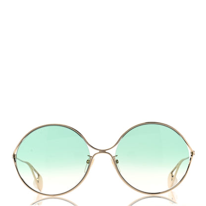 Gucci Round Pearl Tip Sunglasses GG0253SA Gold 2 of 9