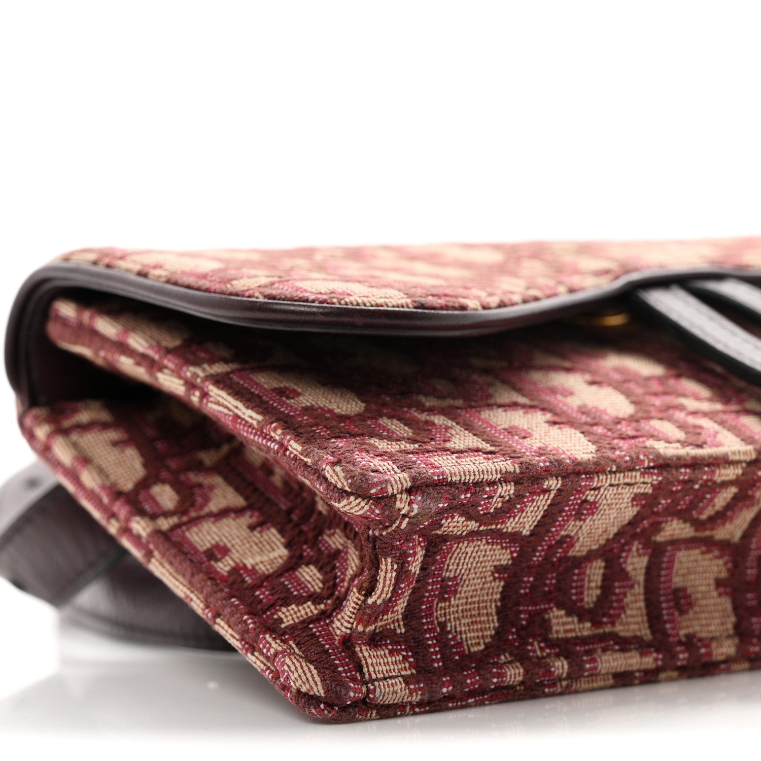 Christian Dior Oblique Saddle Belt Bag Bordeaux 10 of 11