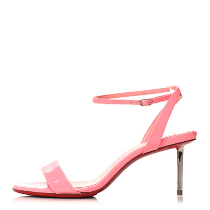 Christian Louboutin Patent Epic 70 Sandals 38 Bubble Gum 1 of 7