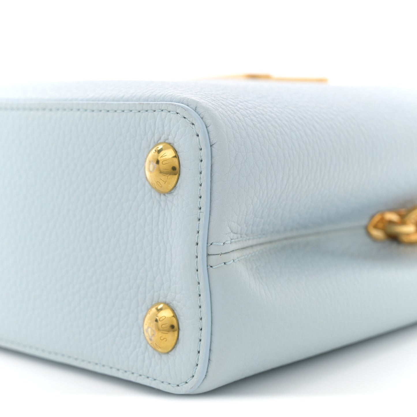 Taurillon Snakeskin Capucines BB Olympe Blue