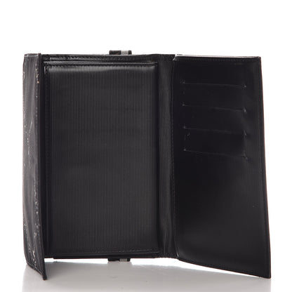 Chanel Nylon Print Flap Wallet Black 5 of 8