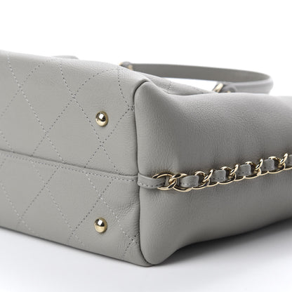 Chanel Bullskin Stitched Small Shopping Bag Grey 8 of 11
