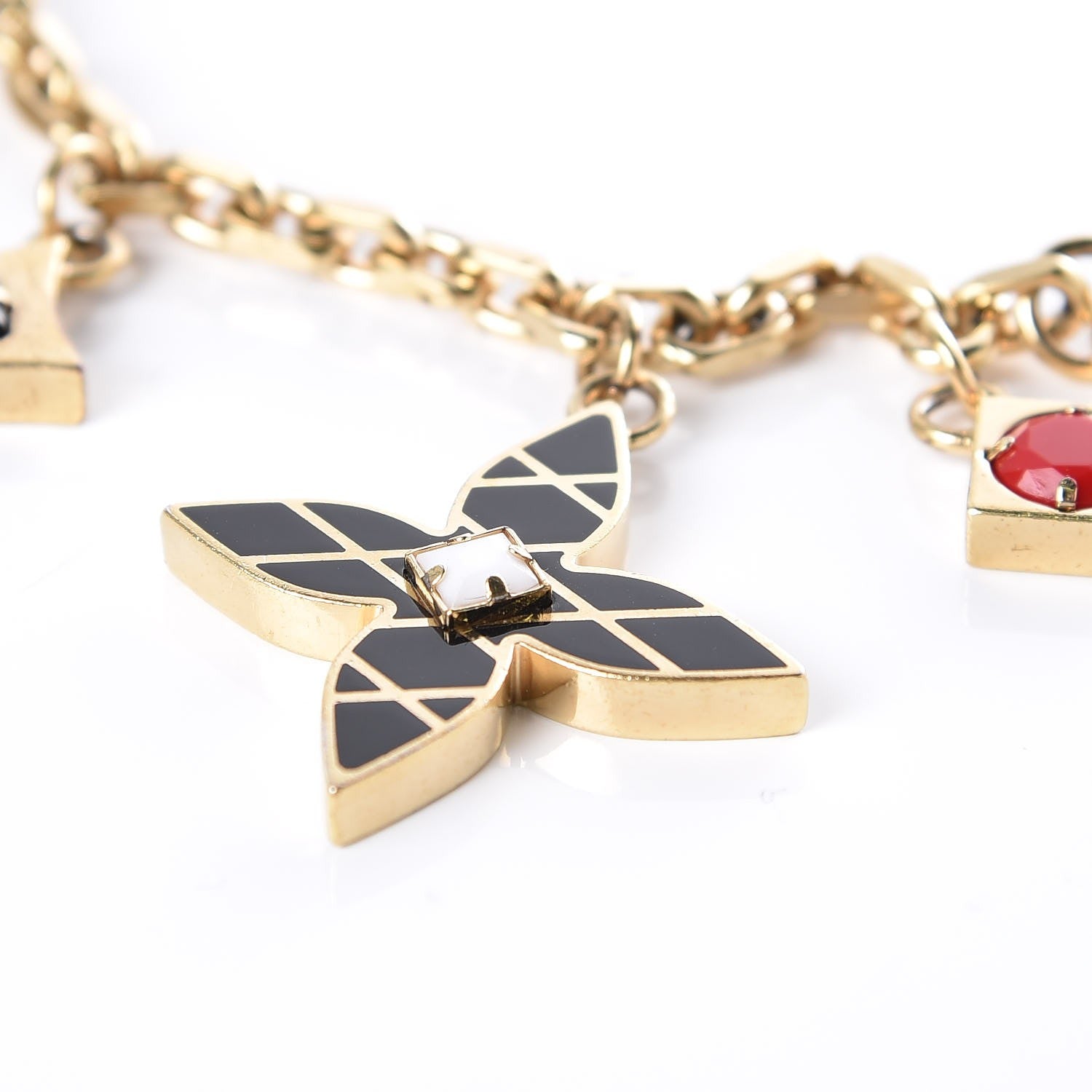 Louis Vuitton Malletage Flowers Bag Charm Key Holder 3 of 7