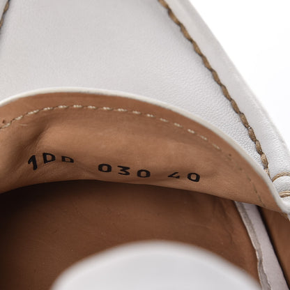 Prada Vitello Daino Logo Loafers 40 Talco 10 of 14
