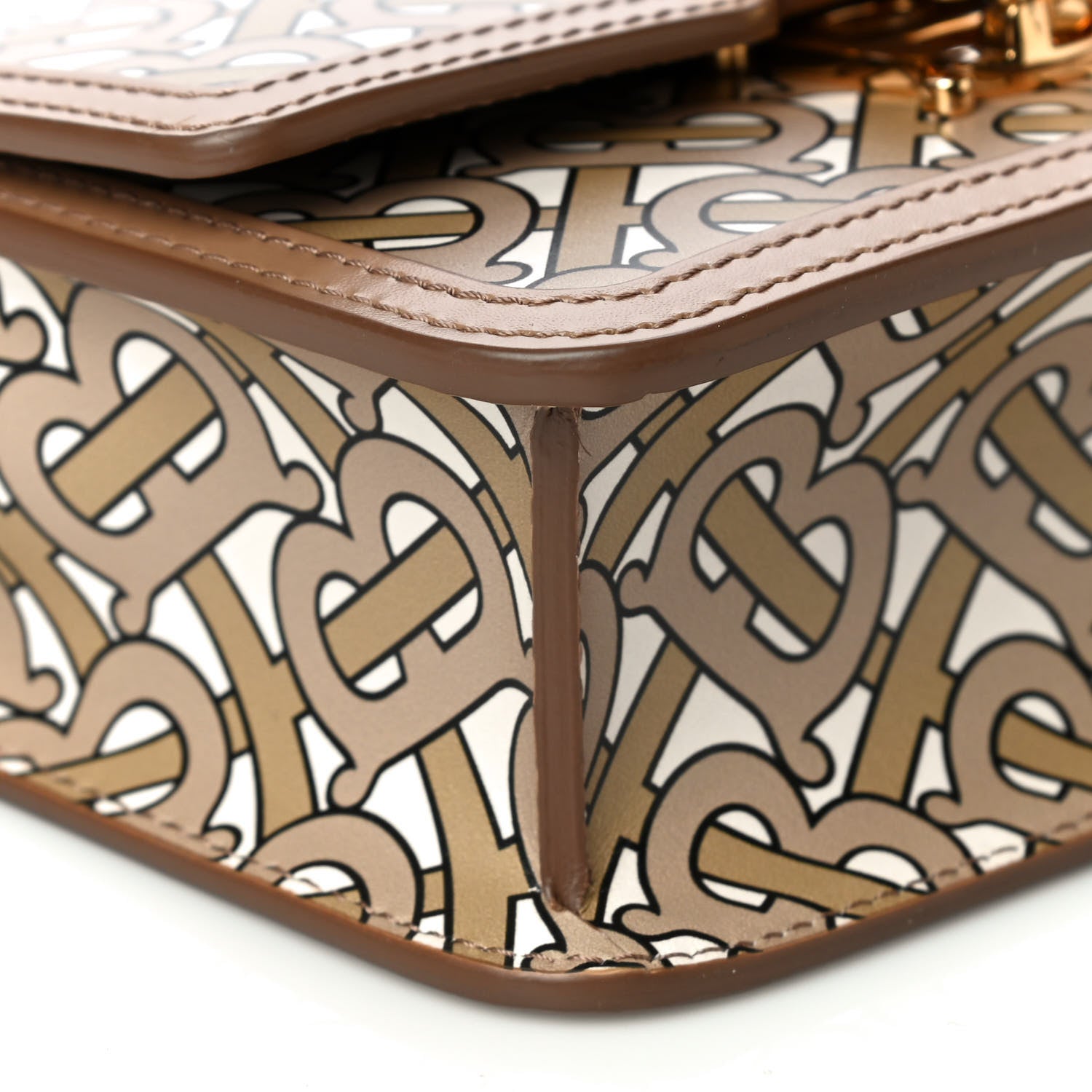 Burberry Calfskin Monogram Mini TB Bag Beige 9 of 16