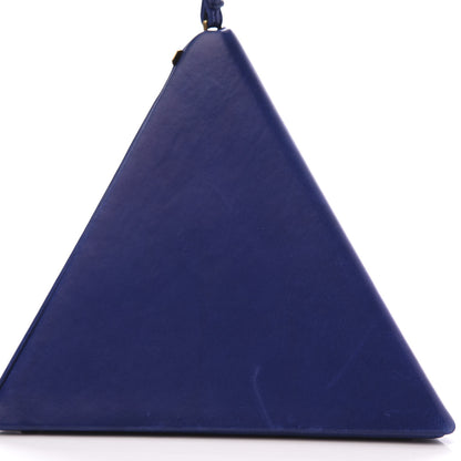 Saint Laurent Lambskin Pyramid Clutch Blue 10 of 11