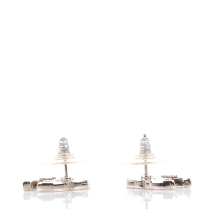 Chanel Crystal CC Earrings Silver 3 of 4