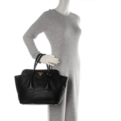 Prada Vitello Daino Tote Nero Black 2 of 7