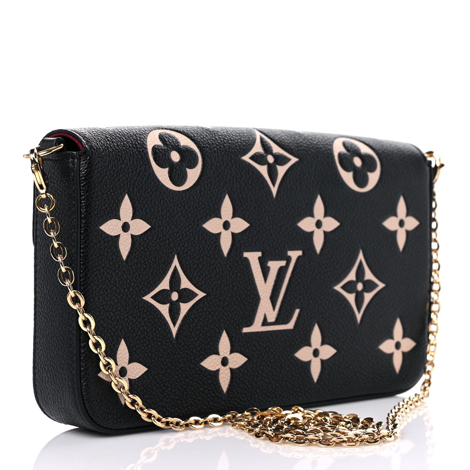 Louis Vuitton Empreinte Monogram Giant Felicie Pochette Black Beige 5 of 13