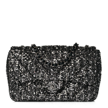 Chanel Sequin Small Single Flap Silver 1 of 11