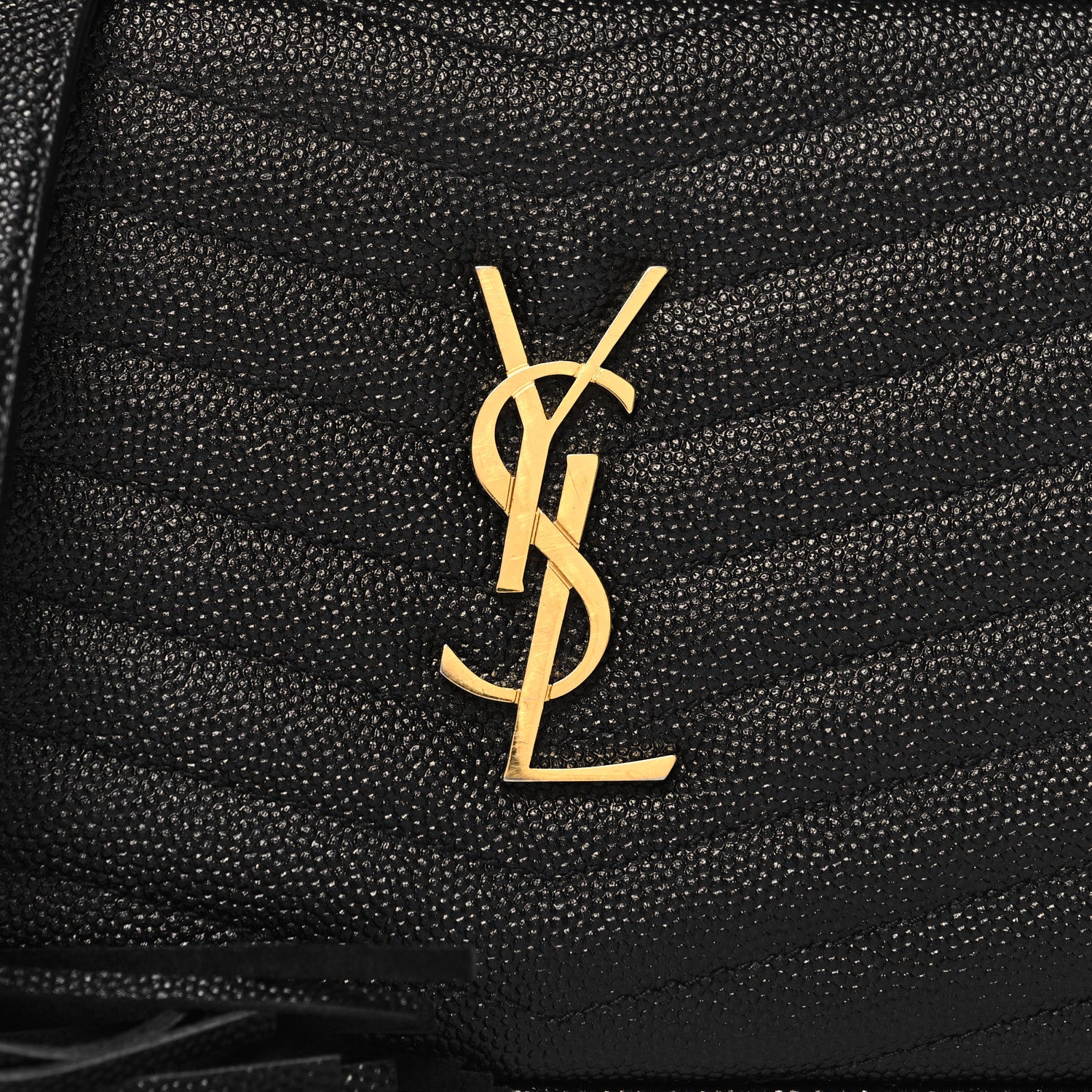Saint Laurent Grain De Poudre Matelasse Monogram Mini Lou Camera Bag Black 8 of 11