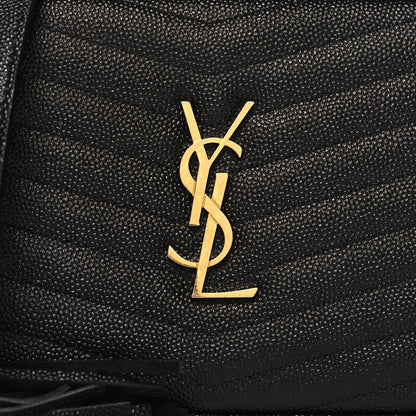 Saint Laurent Grain De Poudre Matelasse Monogram Mini Lou Camera Bag Black 8 of 11