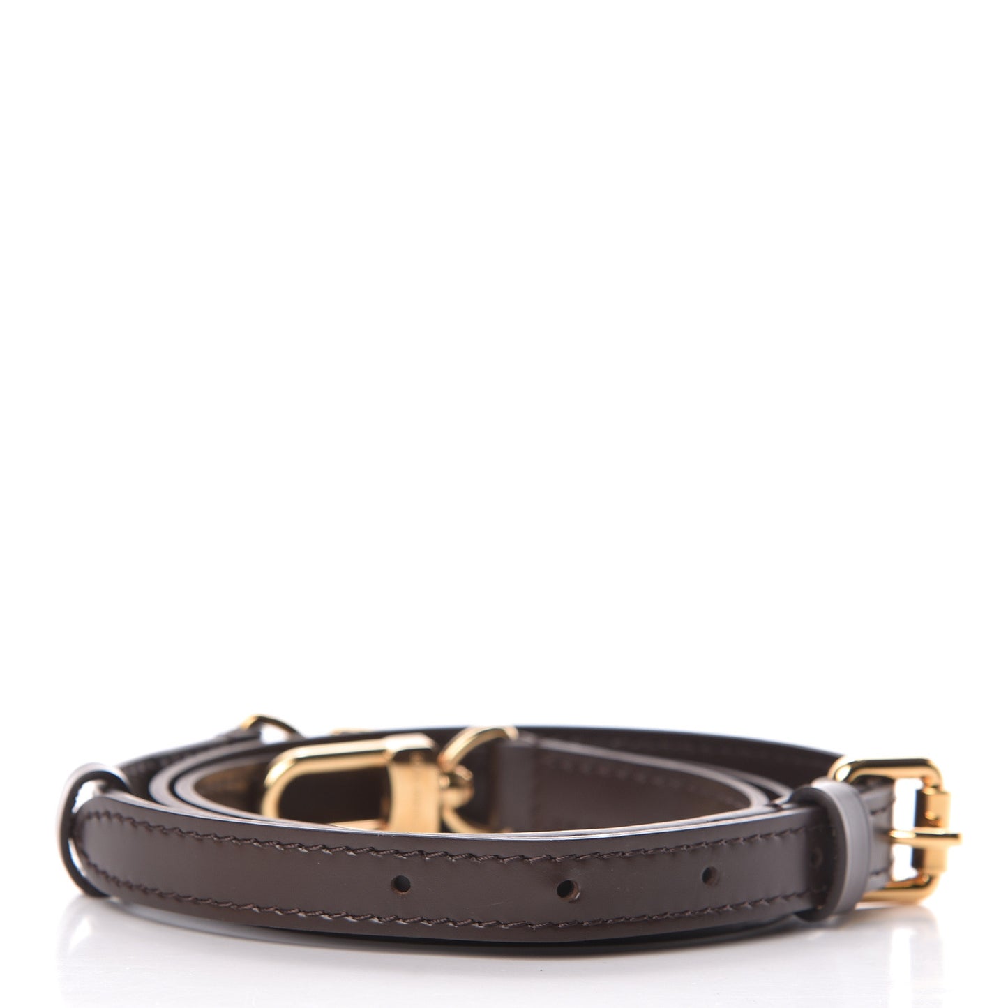 Calfskin Adjustable Speedy Bandouliere Shoulder Strap Brown