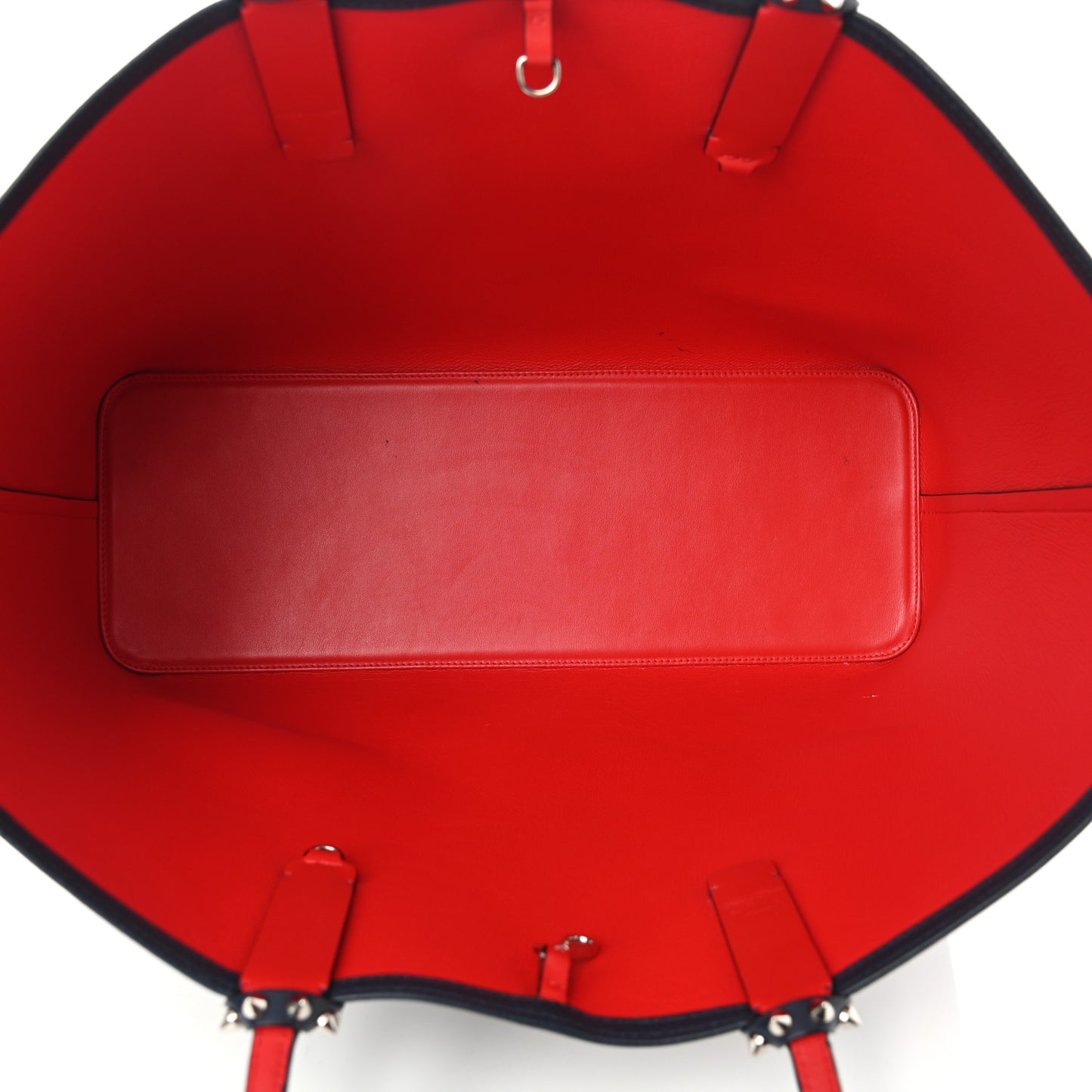 Calfskin Spikes East West Cabata Tote Navy