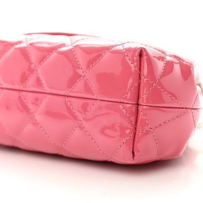 Chanel Patent Quilted Small Coco Shine Accordion Flap Pink 10 of 11