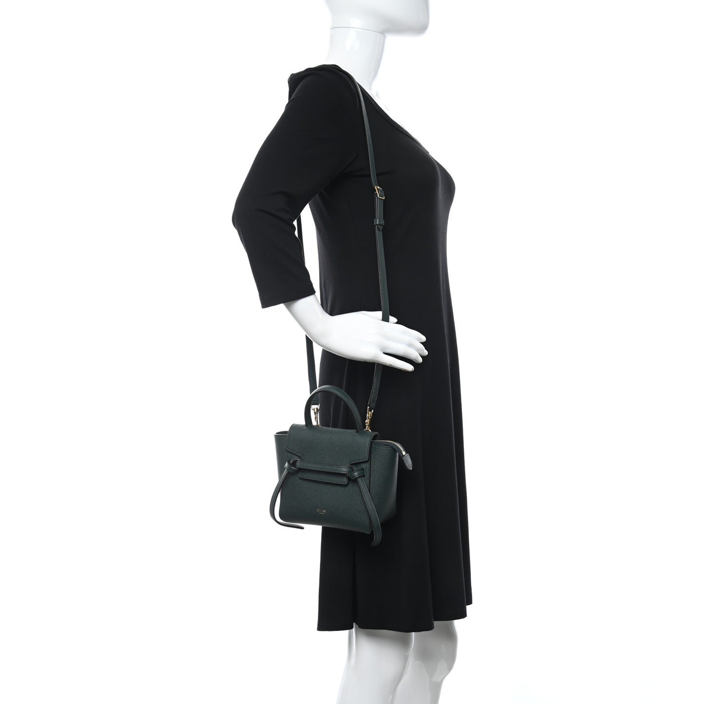 Grained Calfskin Pico Belt Bag Amazone