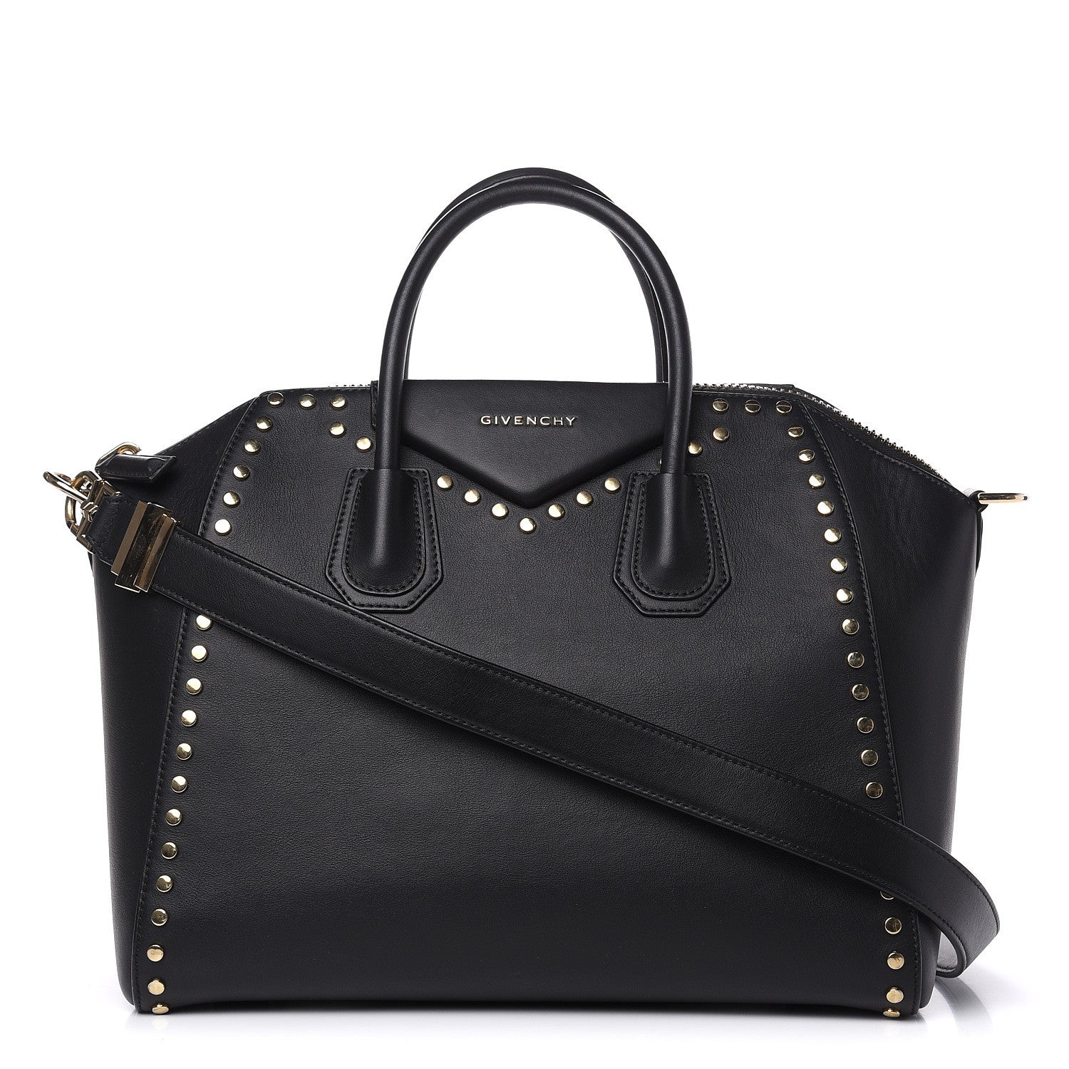 Givenchy Calfskin Medium Studded Antigona Black 1 of 16