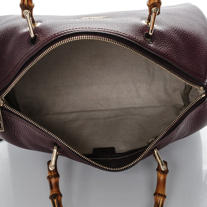 Gucci Calfskin Bamboo Medium Shopper Boston Burgundy 5 of 7