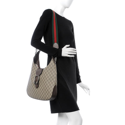 Gucci GG Supreme Monogram Web Medium Dionysus Hobo Brown 3 of 8