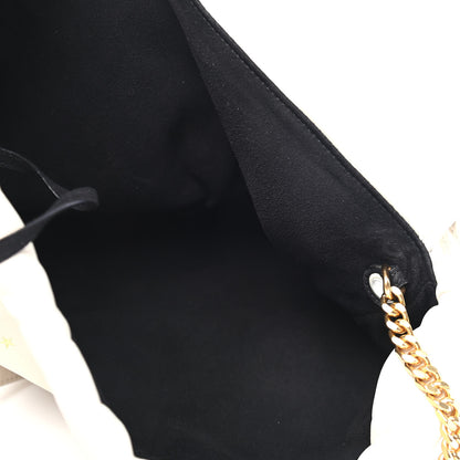 Saint Laurent Lambskin Star Printed Teddy Drawstring Bag White 6 of 11