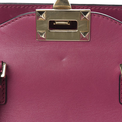 Valentino Garavani Vitello Small Rockstud Double Handle Tote Deep Cyclamin 13 of 17
