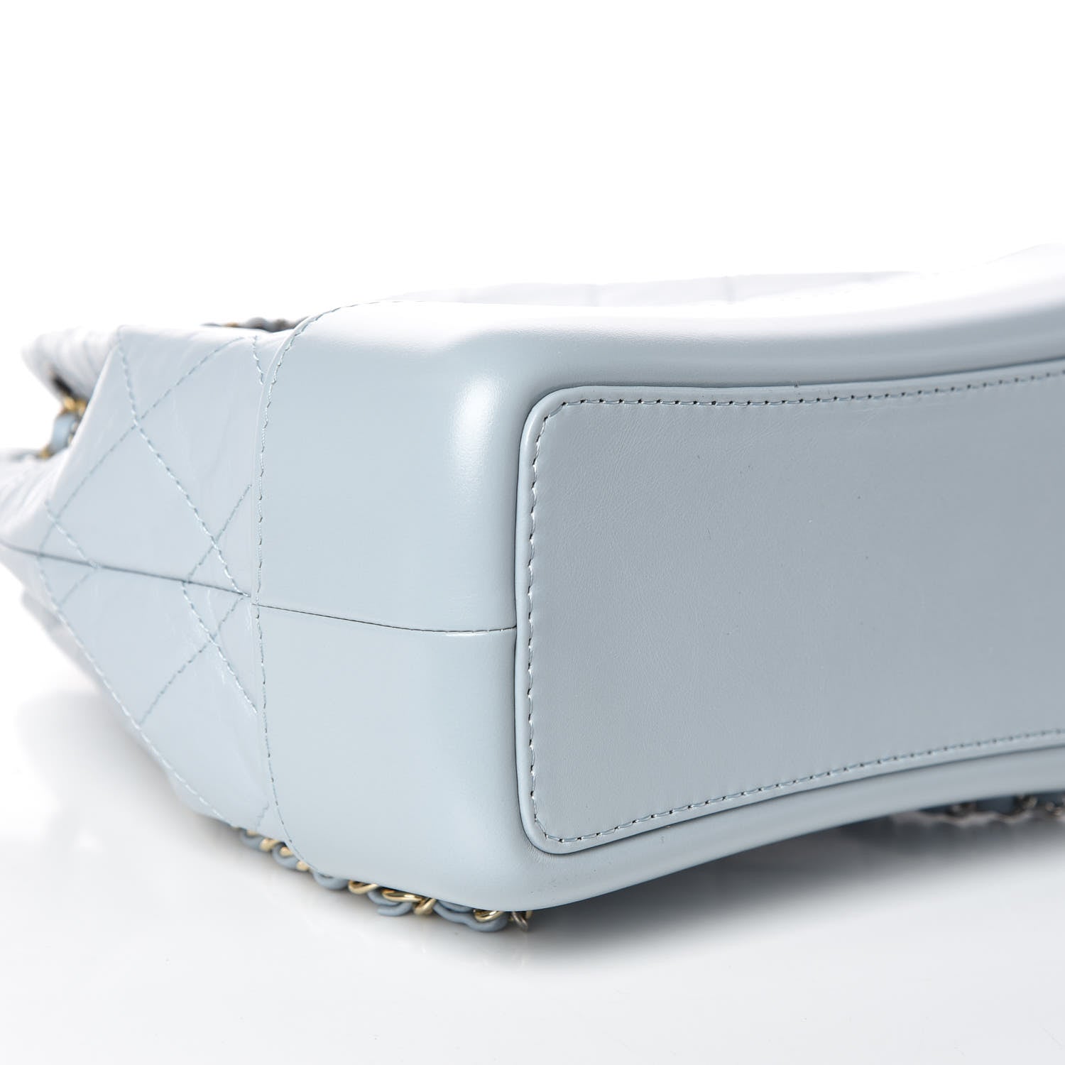 Chanel Aged Calfskin Quilted Small Gabrielle Backpack Light Blue 5 of 10