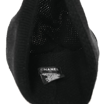 Chanel Cashmere CC Cloche Logo Beanie Hat Black 4 of 5