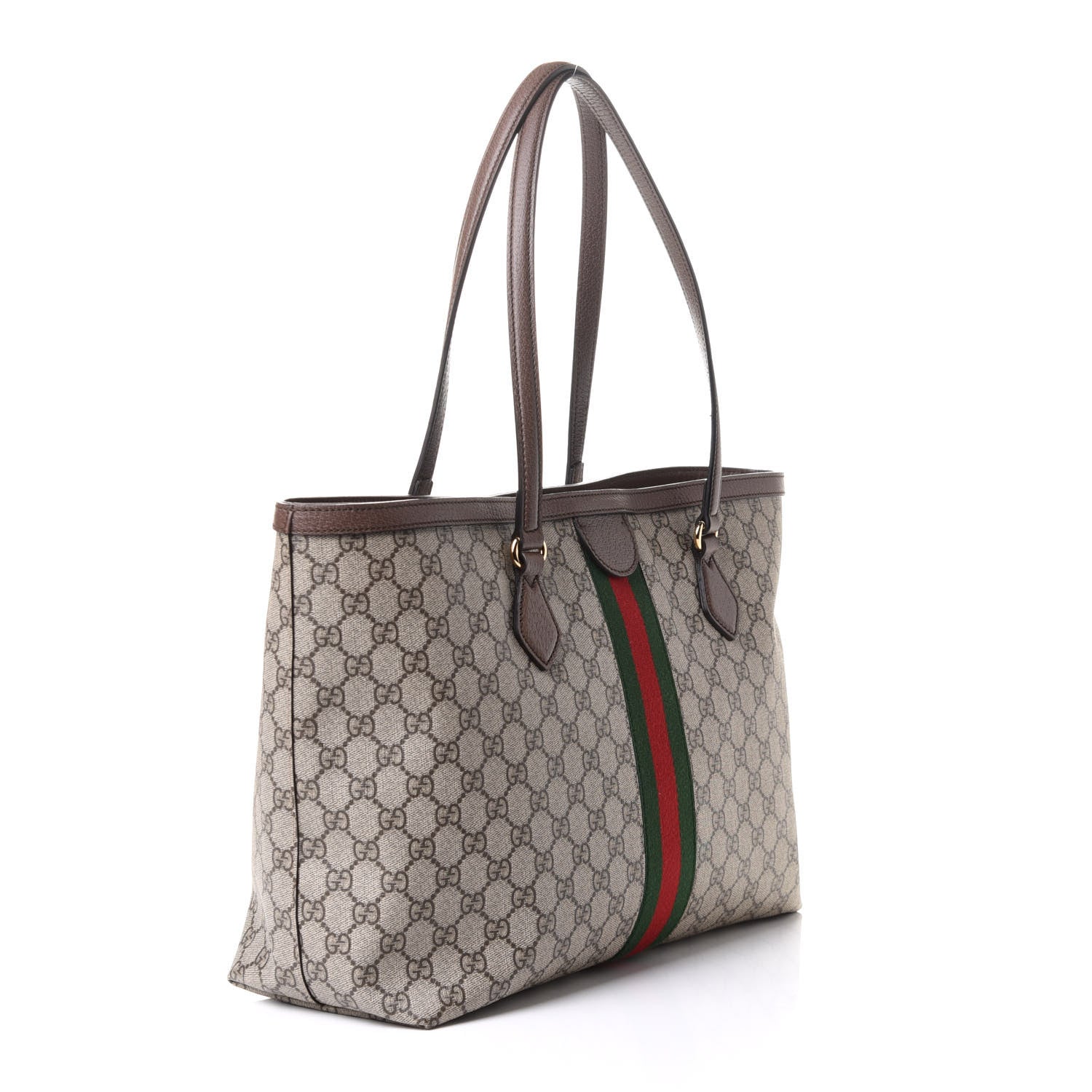 Gucci GG Supreme Monogram Medium Ophidia Shopping Tote Brown 3 of 11