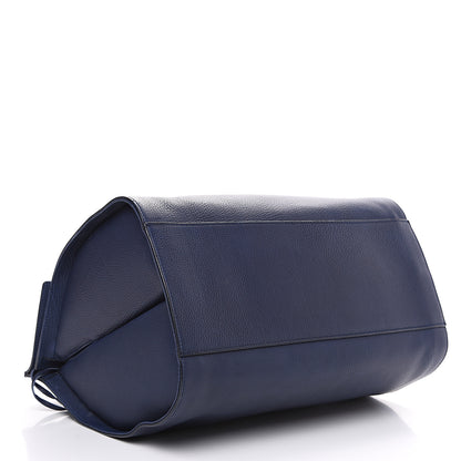 Balenciaga Grained Calfskin M Tube Round Tote Bleu Nautique 3 of 11