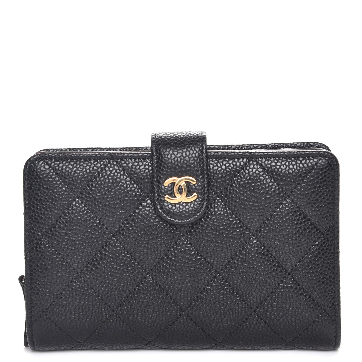 Chanel Caviar Quilted Zipped Pocket Wallet Black 1 of 9