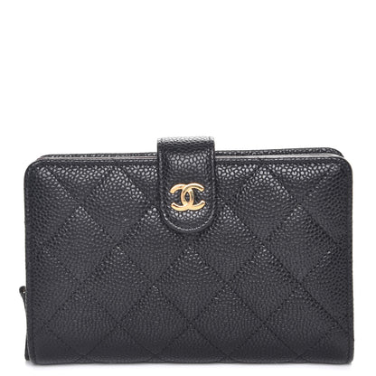 Chanel Caviar Quilted Zipped Pocket Wallet Black 1 of 9