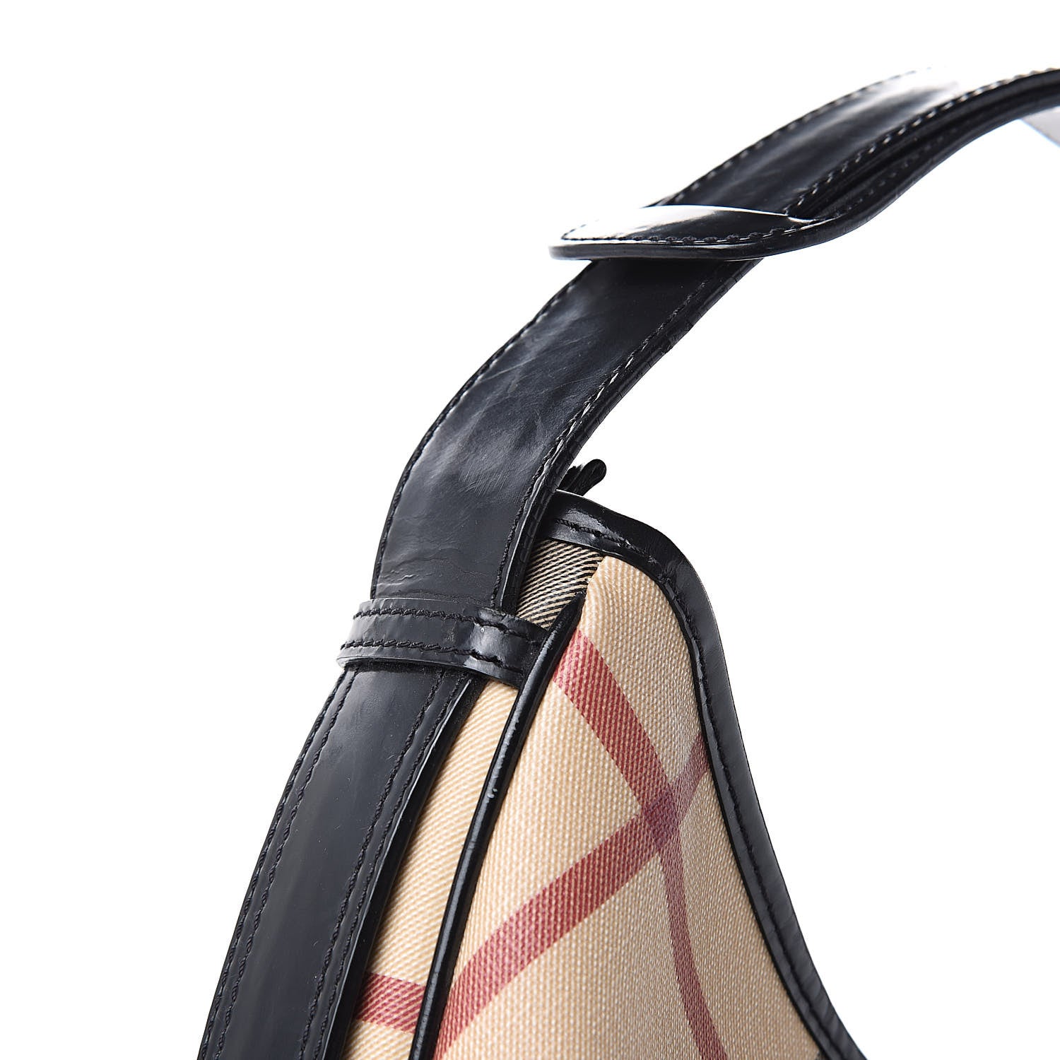 Burberry Calfskin Supernova Check Medium Barton Hobo Black 12 of 16