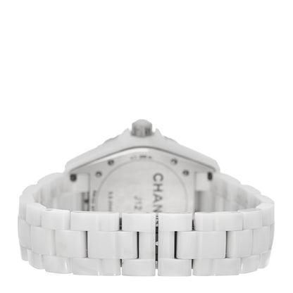Chanel Stainless Steel Ceramic Diamond Pave Bezel 38mm J12 Automatic Watch White 3 of 5