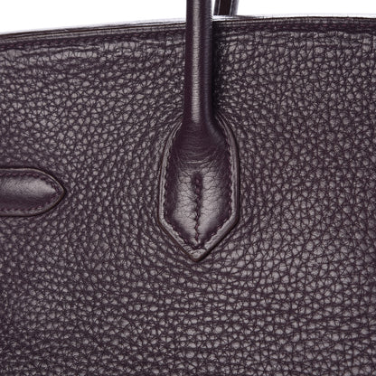 Hermes Taurillon Clemence Birkin 35 Raisin 26 of 36