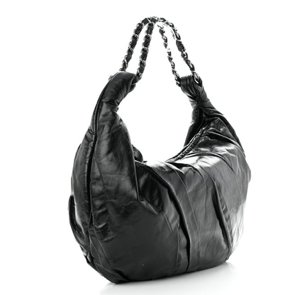 Chanel Glazed Calfskin Twisted Hobo Black 3 of 11